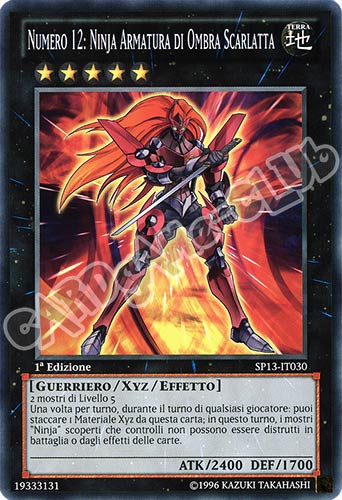 SP13-IT030 Numero 12: Ninja Armatura di Ombra Scarlatta comune 1a edizione (IT) -NEAR MINT-