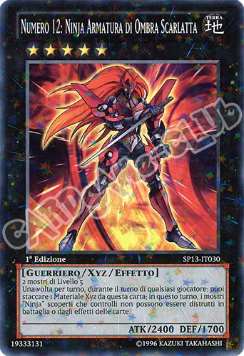 SP13-IT030 Numero 12: Ninja Armatura di Ombra Scarlatta comune starfoil 1a edizione (IT) -NEAR MINT-