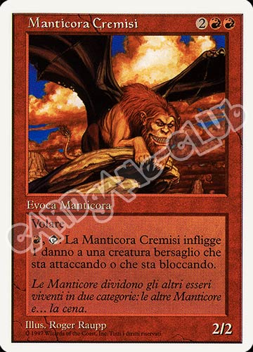 Manticora Cremisi rara (IT) -NEAR MINT-