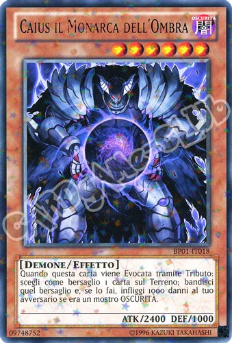 BP01-IT018 Caius il Monarca dell'Ombra rara starfoil Unlimited (IT) -NEAR MINT-