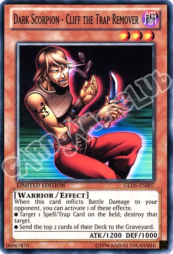 GLD5-EN007 Dark Scorpion - Cliff the Trap Remover comune Limited Edition (EN) -NEAR MINT-