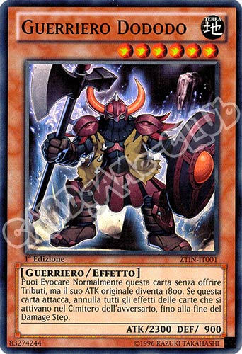 ZTIN-IT001 Guerriero Dododo super rara 1a Edizione (IT) -NEAR MINT-