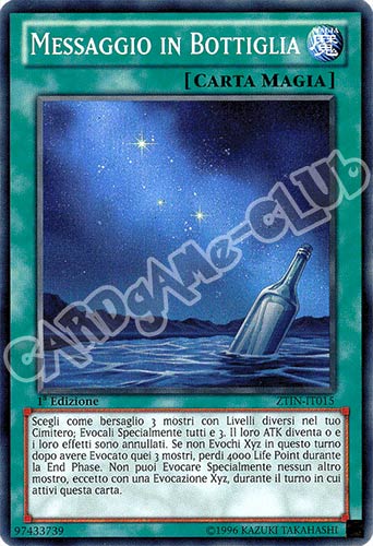 ZTIN-IT015 Messaggio in Bottiglia super rara 1a Edizione (IT) -NEAR MINT-