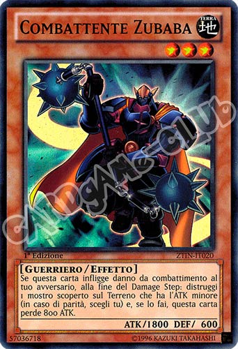 ZTIN-IT020 Combattente Zubaba super rara 1a Edizione (IT) -GOOD-