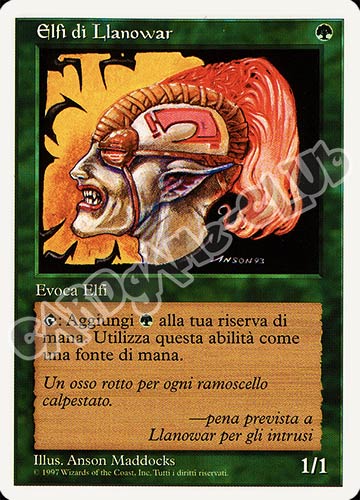 Elfi di Llanowar comune (IT) -NEAR MINT-