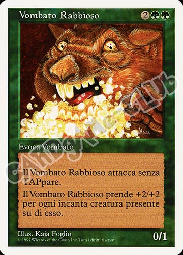 Vombato Rabbioso non comune (IT) -NEAR MINT-
