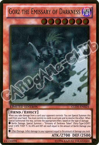 GLD5-EN024 Gorz the Emissary of Darkness ghost-gold Limited Edition (EN) -NEAR MINT-