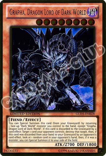 GLD5-EN028 Graphia, Dragon Lord of Dark World rara oro Limited Edition (EN) -NEAR MINT-