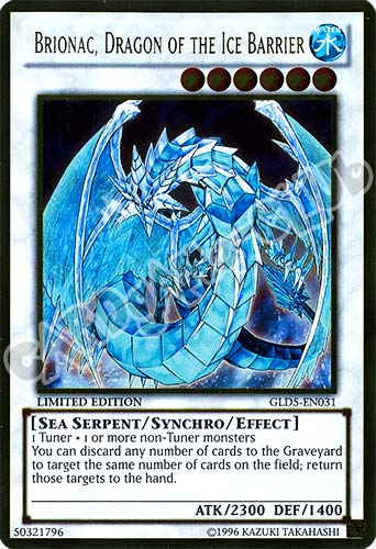 GLD5-EN031 Brionac, Dragon of the Ice Barrier rara oro Limited Edition (EN) -NEAR MINT-