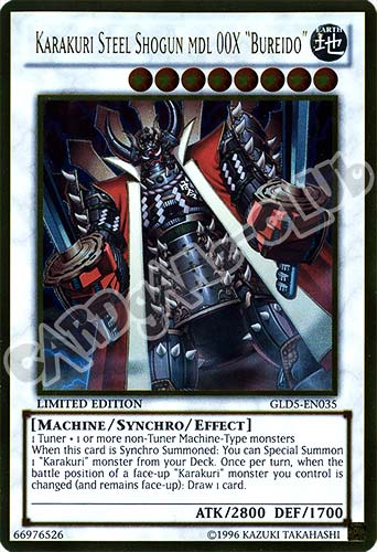GLD5-EN035 karakuri Steel Shogun Mdl 00X " Bureido" rara oro Limited Edition (EN) -NEAR MINT-