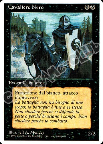 Cavaliere Nero non comune (IT) -NEAR MINT-