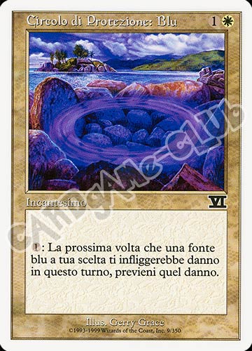 009 / 350 Circolo di Protezione: Blu comune (IT) -NEAR MINT-