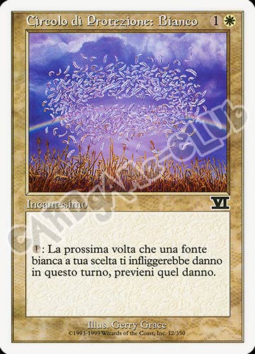 012 / 350 Circolo di Protezione: Bianco comune (IT) -NEAR MINT-