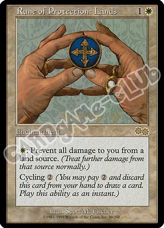 039 / 350 Rune of Protection: Lands rara (EN) -NEAR MINT-