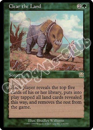 235 / 350 Clear the Land rara (EN) -NEAR MINT-