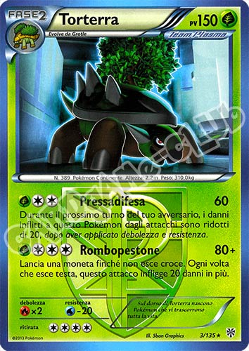 003 / 135 Torterra rara (IT) -NEAR MINT-