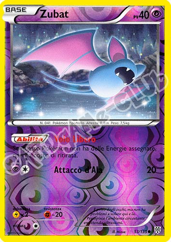 053 / 135 Zubat comune foil reverse (IT) -NEAR MINT-
