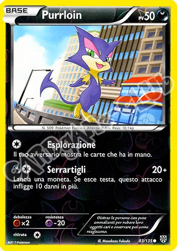 083 / 135 Purrloin comune foil reverse (IT) -NEAR MINT-
