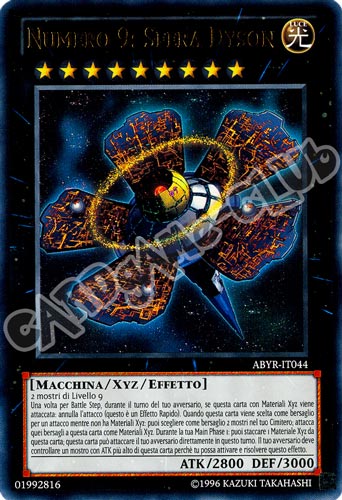 ABYR-IT044 Numero 9: Sfera Dyson ultra rara Unlimited (IT) -NEAR MINT-