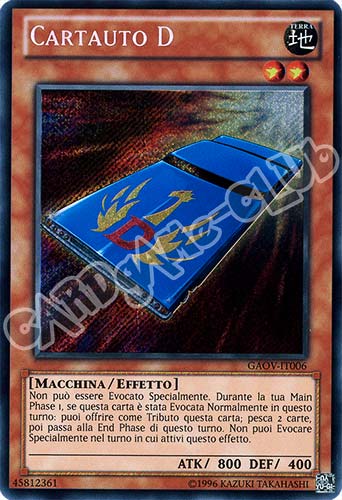 GAOV-IT006 Cartauto D rara segreta Unlimited (IT) -NEAR MINT-