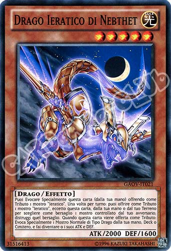 GAOV-IT021 Drago Ieratico di Nebthet comune Unlimited (IT) -NEAR MINT-
