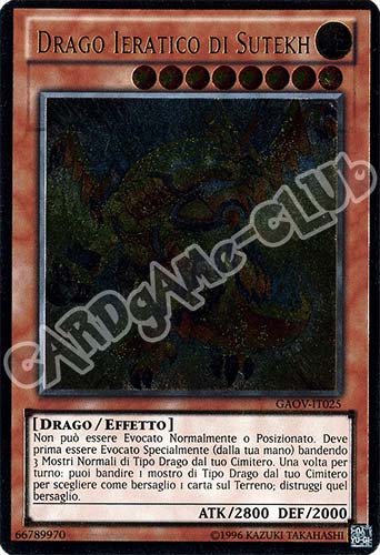 GAOV-IT025 Drago Ieratico di Sutekh rara ultimate Unlimited (IT) -NEAR MINT-