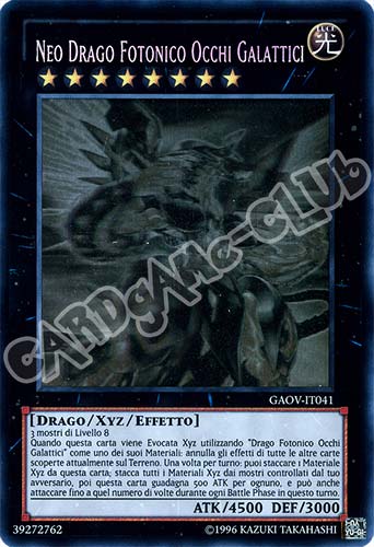 GAOV-IT041 Neo Drago Fotonico Occhi Galattici ultra rara Unlimited (IT) -NEAR MINT-