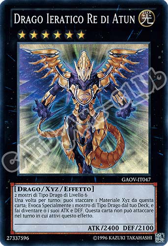 GAOV-IT047 Drago Ieratico Re di Atun super rara Unlimited (IT) -NEAR MINT-