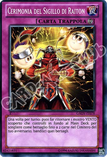 GAOV-IT078 Cerimonia del Sigillo di Raiton comune Unlimited (IT) -NEAR MINT-