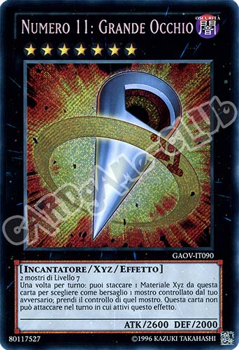 GAOV-IT090 Numero 11: Grande Occhio rara segreta Unlimited (IT) -NEAR MINT-