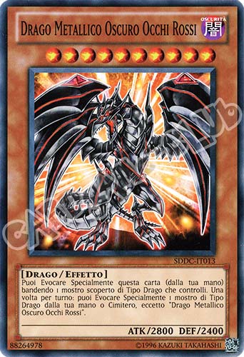 SDDC-IT013 Drago Metallico Oscuro Occhi Rossi comune Unlimited (IT) -NEAR MINT-