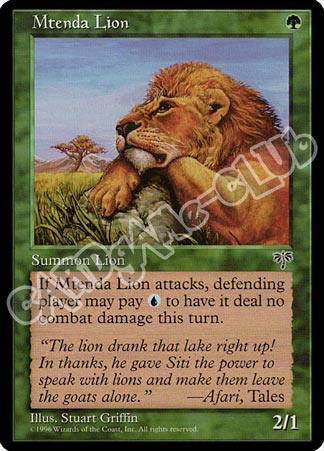 Mtenda Lion comune (EN) -NEAR MINT-