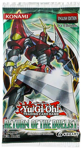 Return of the Duelist 1st edition busta 9 carte