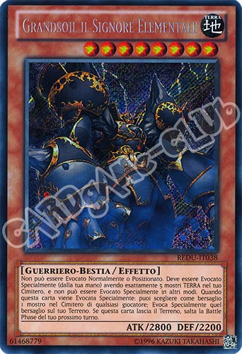 REDU-IT038 Grandsoil il Signore Elementale rara segreta Unlimited (IT) -NEAR MINT-