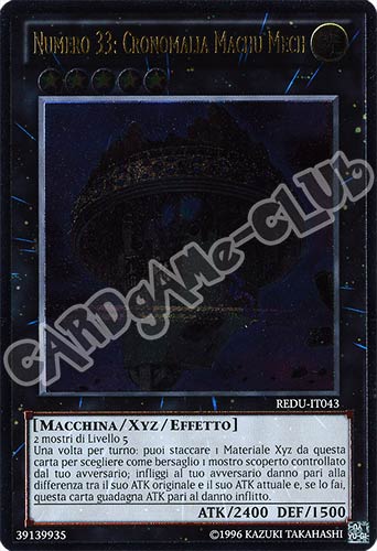 REDU-IT043 Numero 33: Cronomalia Machu Mech rara ultimate Unlimited (IT) -NEAR MINT-