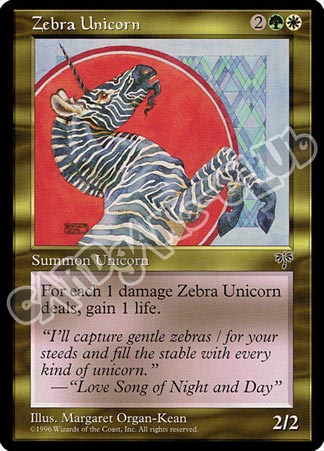 Zebra Unicorn non comune (EN) -NEAR MINT-