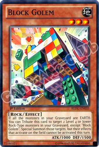 REDU-EN035 Block Golem comune 1st Edition (EN) -NEAR MINT-