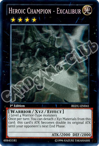 REDU-EN041 Heroic Champion - Excalibur rara ghost 1st Edition (EN) -NEAR MINT-