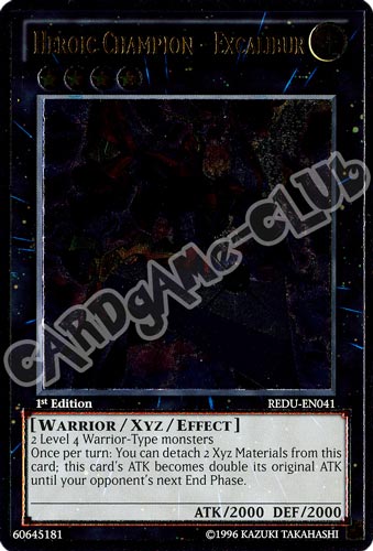 REDU-EN041 Heroic Champion - Excalibur rara ultimate 1st Edition (EN) -NEAR MINT-