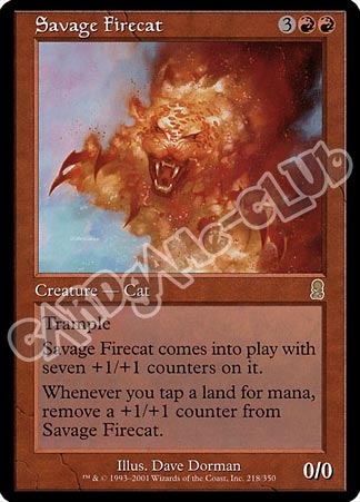 218 / 350 Savage Firecat rara (EN) -NEAR MINT-