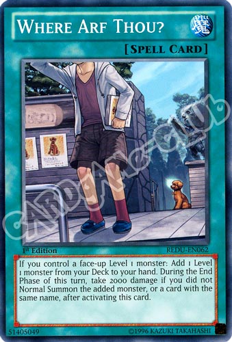 REDU-EN062 Where Arf Thou? comune 1st Edition (EN) -NEAR MINT-