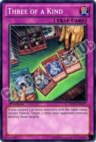 REDU-EN077 Three of a Kind comune 1st Edition (EN) -NEAR MINT-