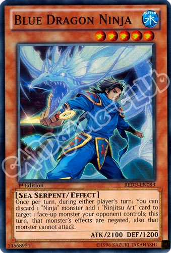 REDU-EN083 Blue Dragon Ninja super rara 1st Edition (EN) -NEAR MINT-