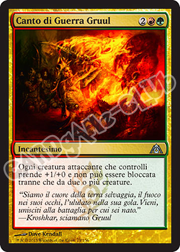 075 / 156 Canto di Guerra Gruul non comune (IT) -NEAR MINT-