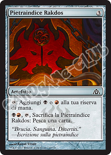 143 / 156 Pietraindice Rakdos comune (IT) -NEAR MINT-