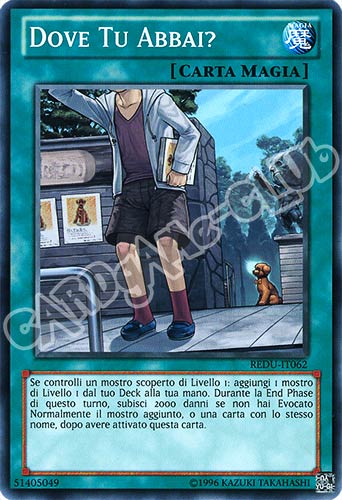 REDU-IT062 Dove tu Abbai? comune Unlimited (IT) -NEAR MINT-