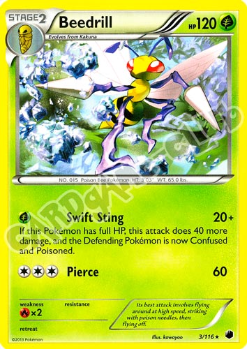 003 / 116 Beedrill rara (EN) -NEAR MINT-