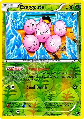 004 / 116 Exeggcute non comune foil reverse (EN) -NEAR MINT-