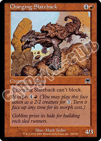 194 / 350 Charging Slateback comune (EN) -NEAR MINT-