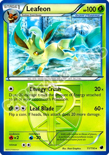 011 / 116 Leafeon rara (EN) -NEAR MINT-